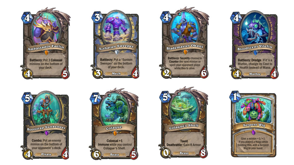 Hearthstone Voyage to the Sunken City cards