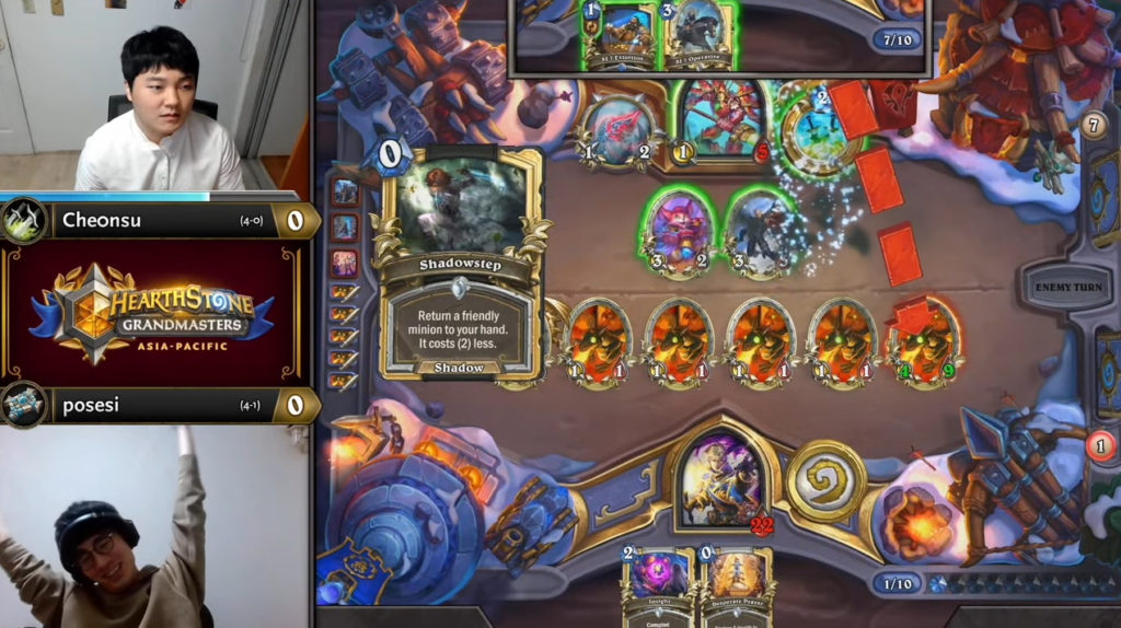 Che0nsu versus Posesi during Hearthstone Grandmasters 2022 Week 3