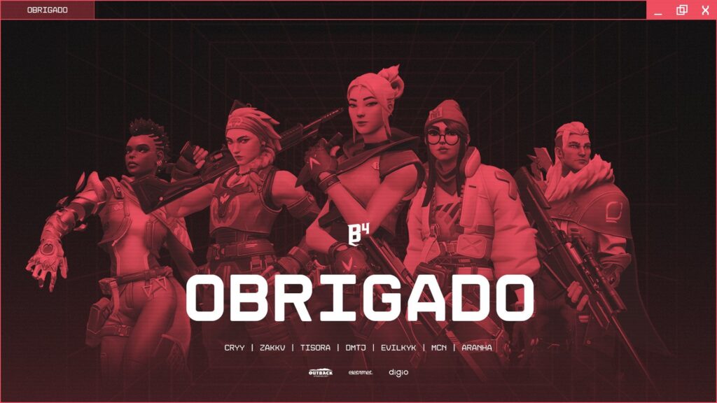 B4 dispensa time masculino de Valorant