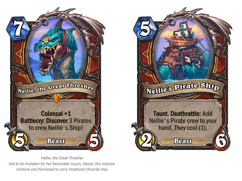 Nellie, the Great Thresher and its Pirate Ship Hearthstone Colossal