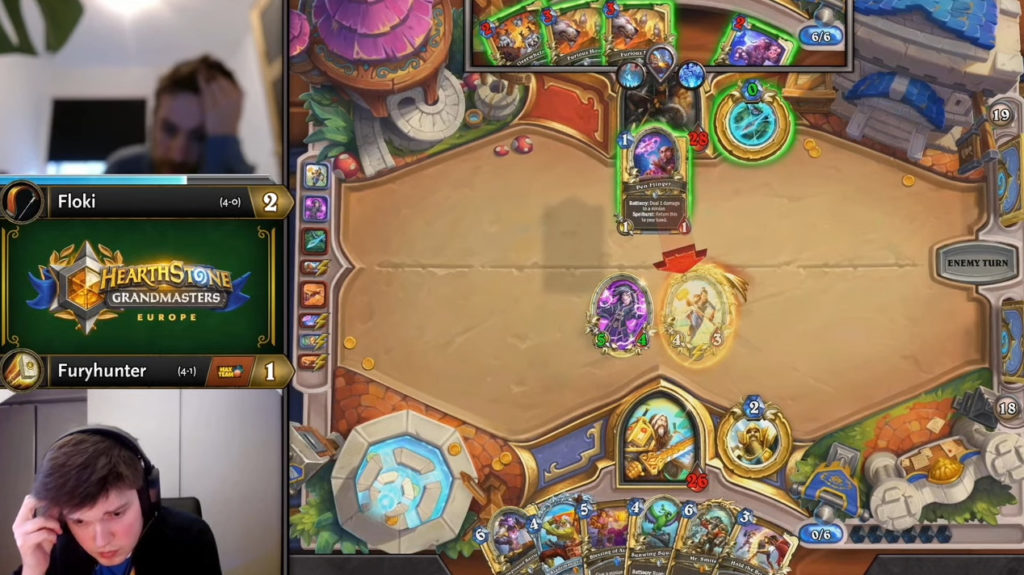 Pen Flinger pops a Divine Shield