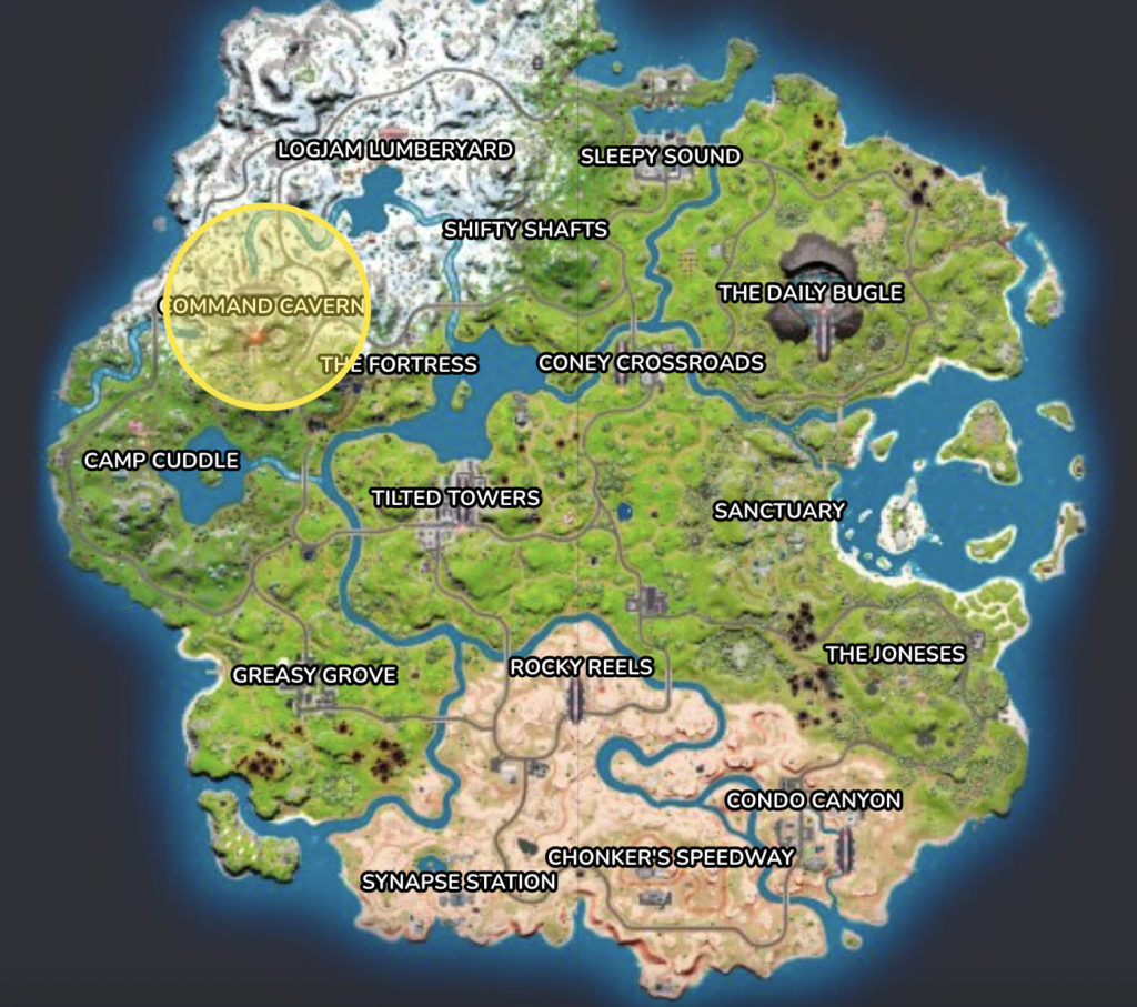 Command Cavern - best Fortnite landing spots