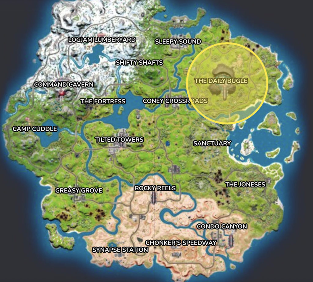The Daily Bugle - best Fortnite landing spots