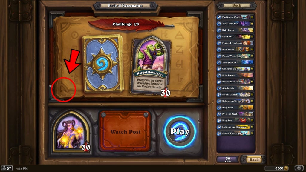 Alterac Valley's Puzzle entrance in Xyrella Book of Mercenaries Hearthstone Onyxia Puzzle