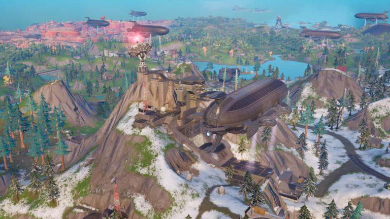 Best Fortnite landing spots - shot of Command Cavern