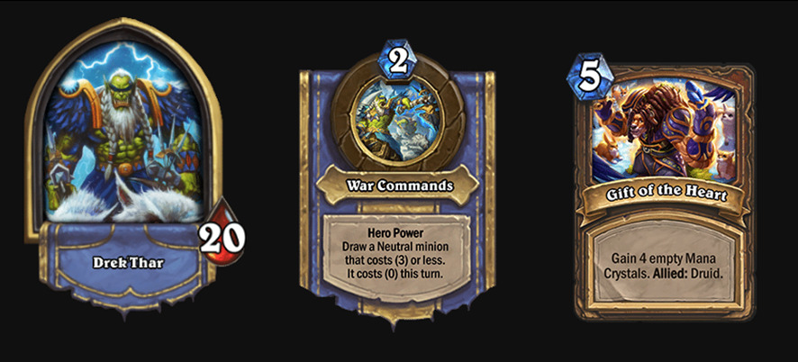 Drek'Thar Treasure and Hero Power selection