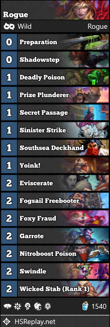Rogue Hearthstone Duels Deck