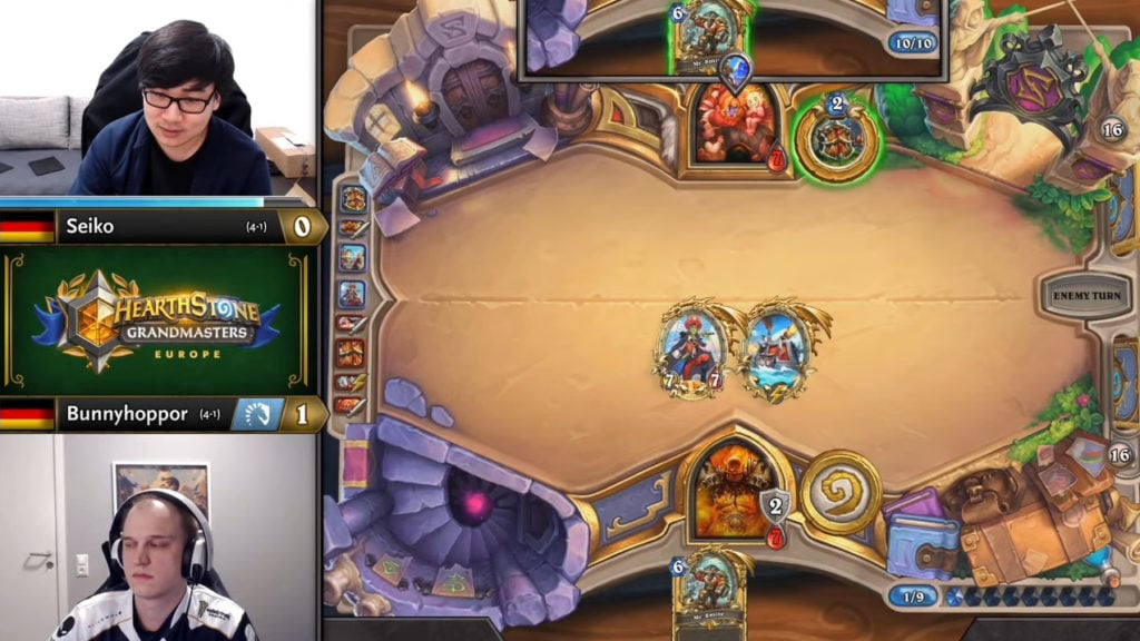 Seiko versus BunnyHoppor in Hearthstone Grandmasters