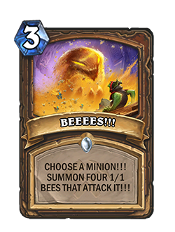 Hearthstone April Fool's Day BEEEES!!! card