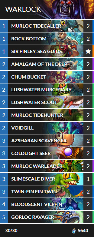 Hearthstone Voyage to the Sunken City Decks Murloc Warlock