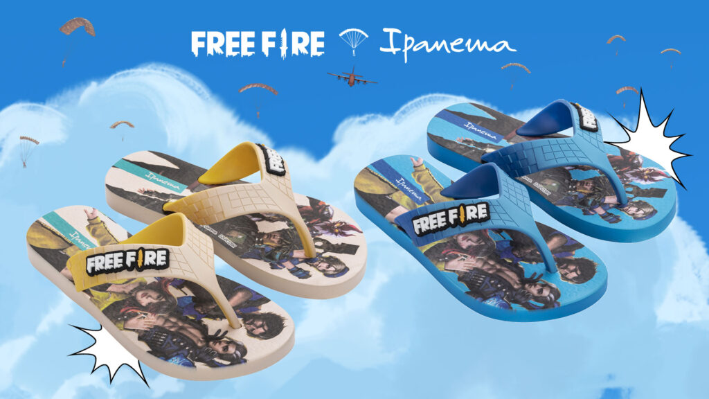 Garena lança linha de chinelos do Free Fire em parceria com a Ipanema