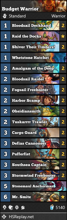 Hearthstone Budget Deck - Warrior