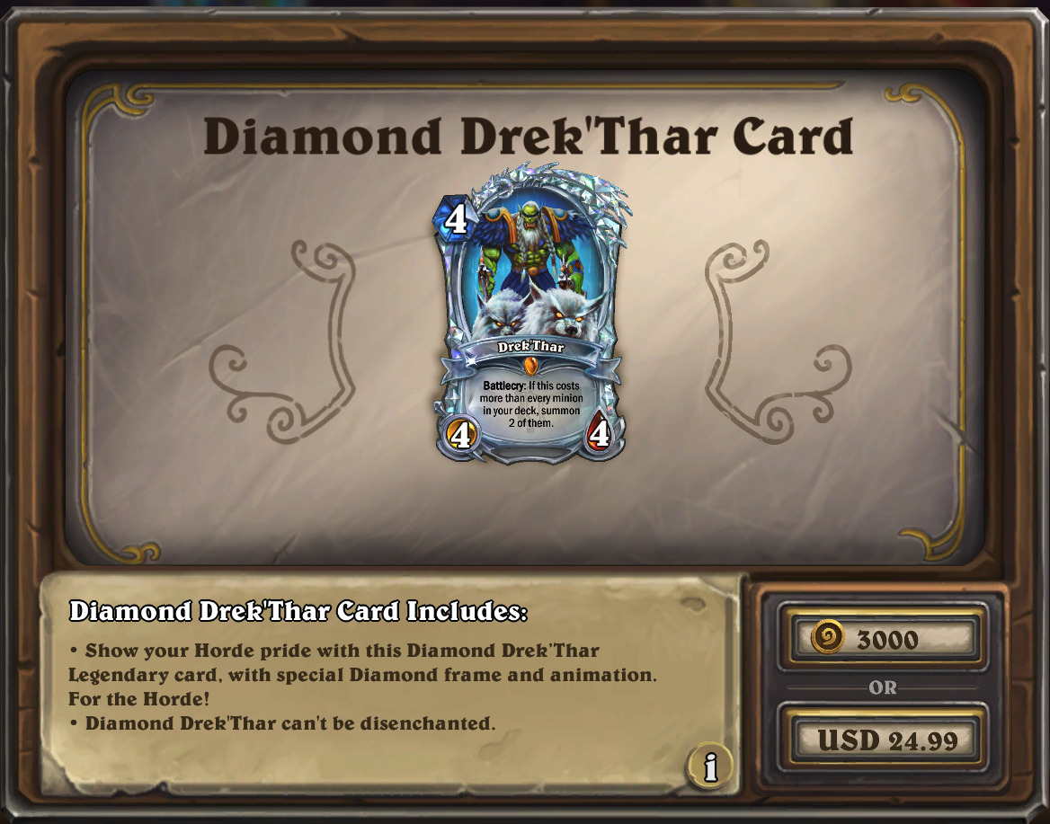 The Drek’thar problem in Hearthstone, is it not nerfed because of money?