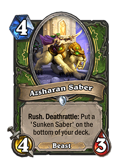 Hearthstone Buffs Patch 23.2.2 Azsharan Saber