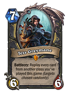 Tess Greymane Hearthstone Buff