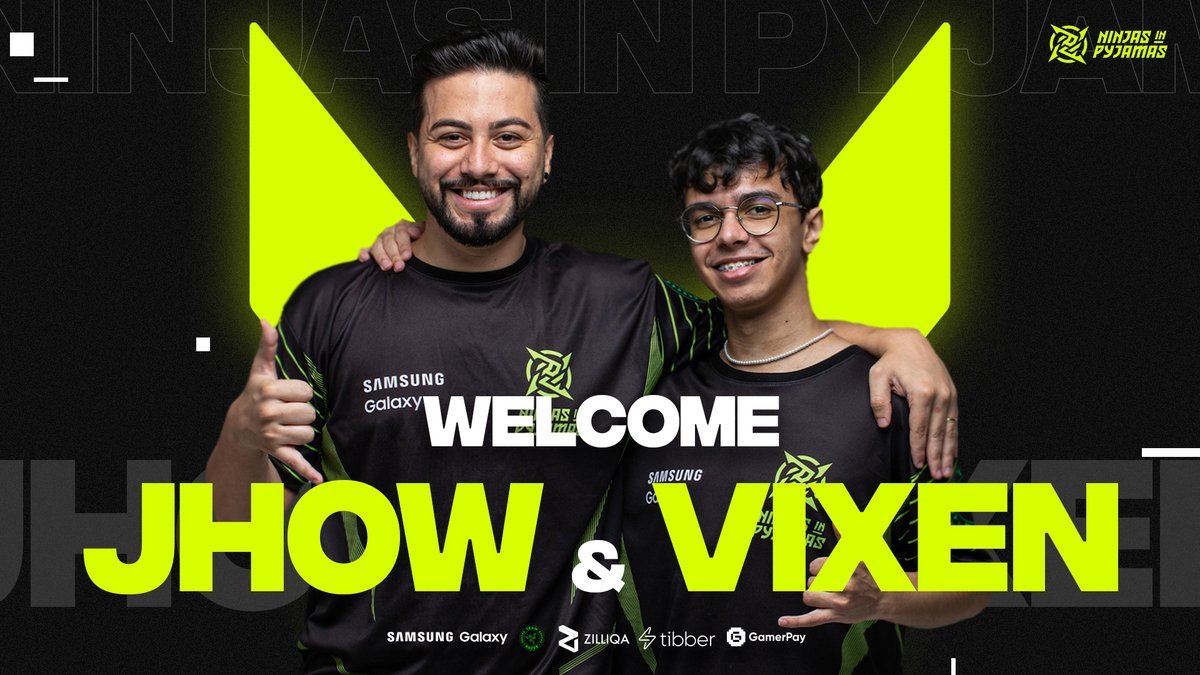 Ninjas in Pyjamas anuncia v1xen e jhoW para time de Valorant