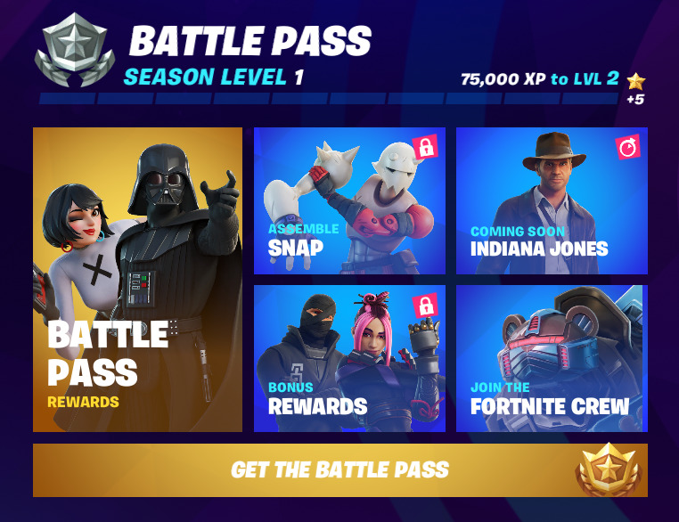 Darth Vader, Indiana Jones, and more… Fortnite Chapter 3: Season 3 battle-pass leaks