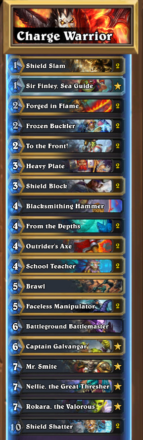 Combo Deck: Charge Warrior. Kibler's favorite