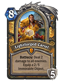 Hearthstone patch Lightforged Cariel
