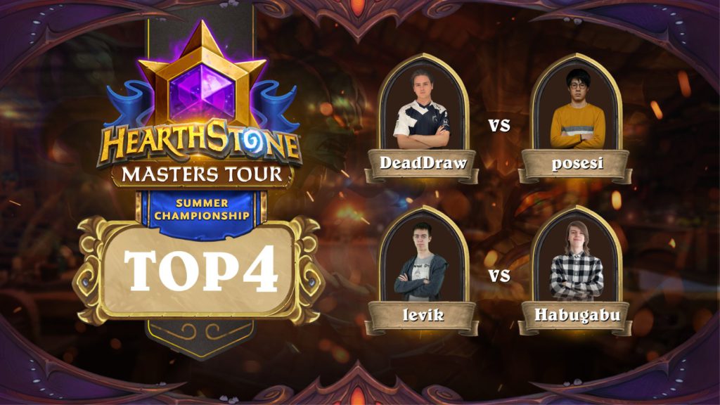Top 4 players of the Hearthstone Masters Summer Championship 2022
