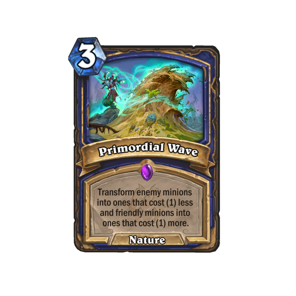 Primordial Wave from the Hearthstone Murder at Castle Nathria expansion. Image via Blizzard Entertainment.