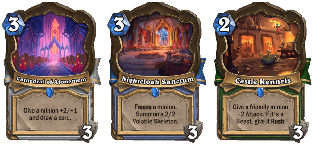 Murder at Castle Nathria Hearthstone Locations  Priest Mage Hunter