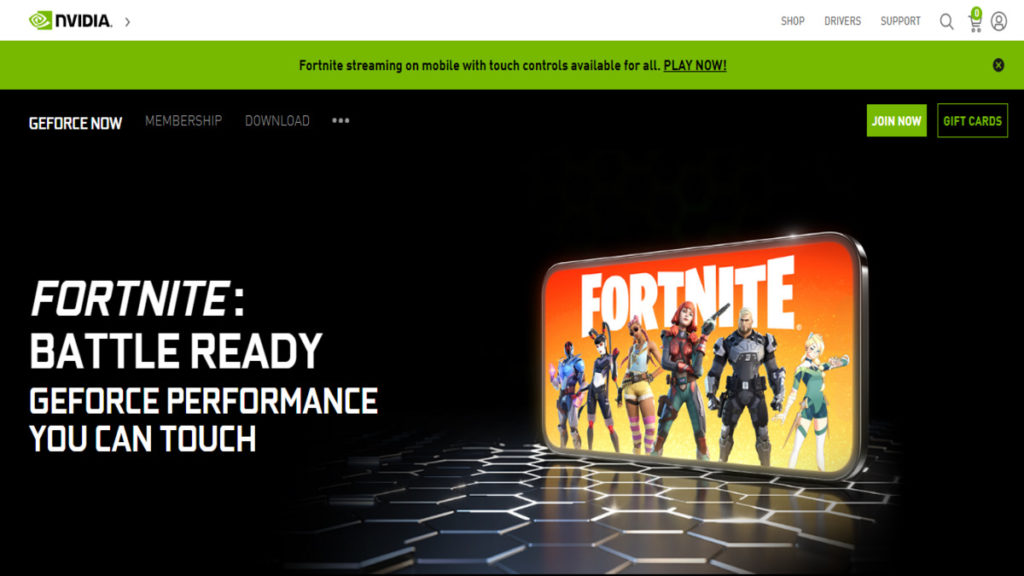 GeForce NOW Fortnite