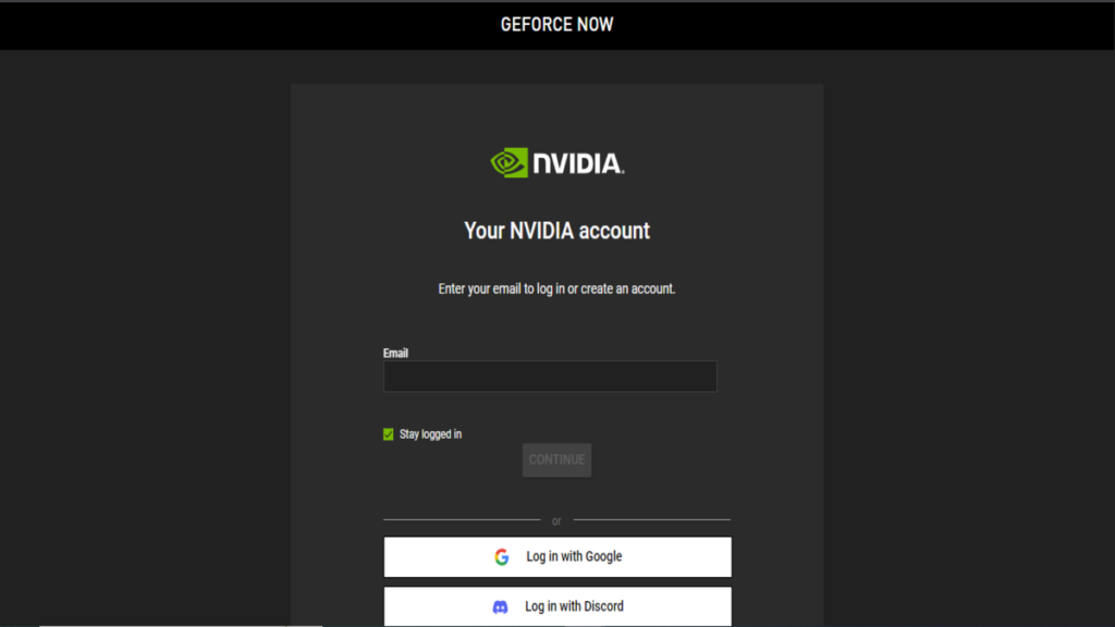 GeForce Login