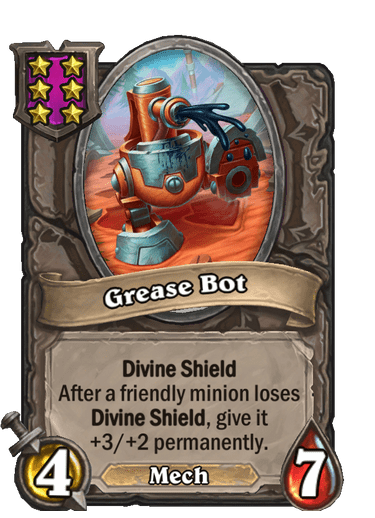 Hearthstone Battlegrounds Grease Bot removed