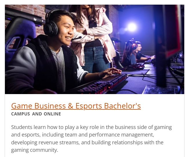 Full Sail University Esports Degree