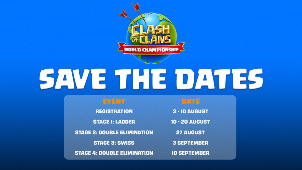 Clash of Clans World Championship Qualifiers Schedule