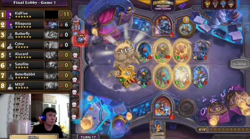 KidFive wins Hearthstone Battlegrounds Lobby Legends Fire Festival