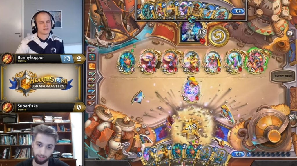 Bunnyhoppor becoming the Hearthstone Grandmasters: Last Call Week 1 champion
