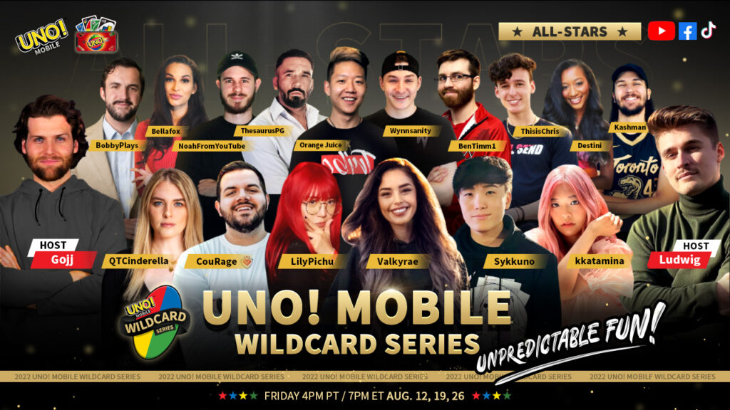 CouRage, Valkyrae and more to compete in UNO! Mobile Wildcard Series: All-Stars