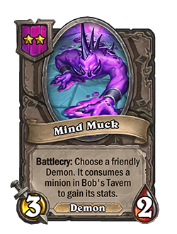 Mind Muck - Image via Blizzard New Battlegrounds Minion for Season 2
