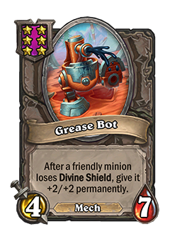 Hearthstone Battlegrounds Patch update Grease Bot

