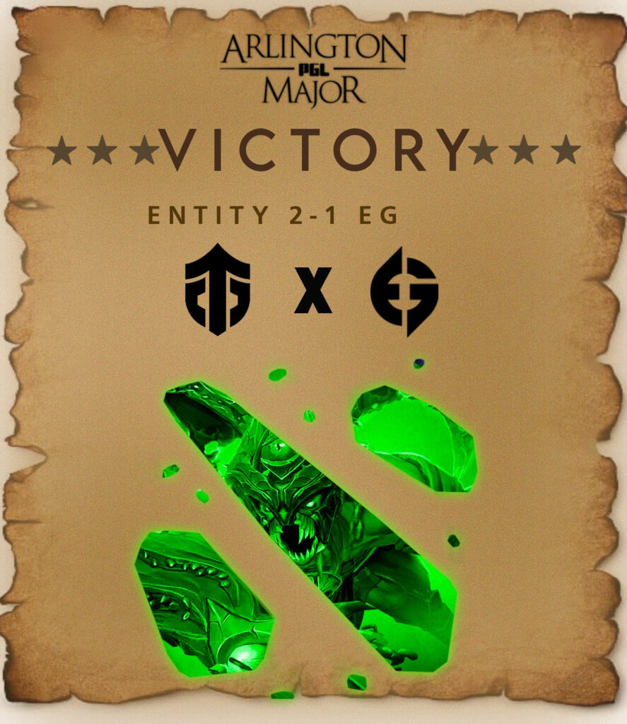 Entity take a 2-1 match over EG to eliminate them from the Arlington Major