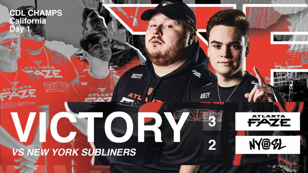 Atlanta FaZe won their inaugural CDL Champs match versus the New York Subliners