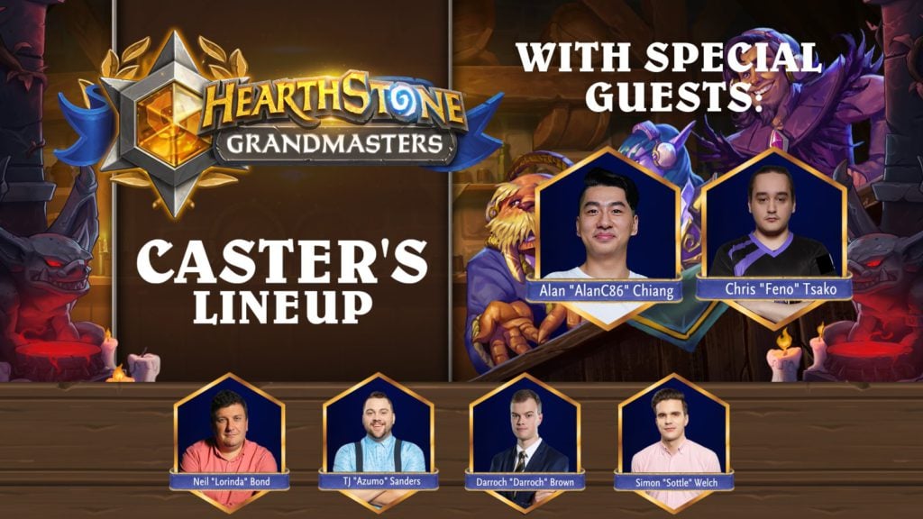 Drops Hearthstone caster's Lineup - Image via Blizzard