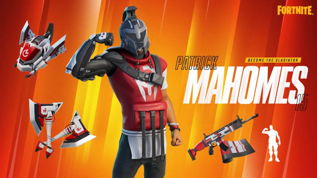 Patrick Mahomes cosmetic items in Fortnite