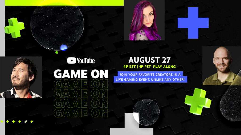 YouTube announce “YouTube: Game On”. 60 high profile creators join their biggest interactive gaming livestream event to date