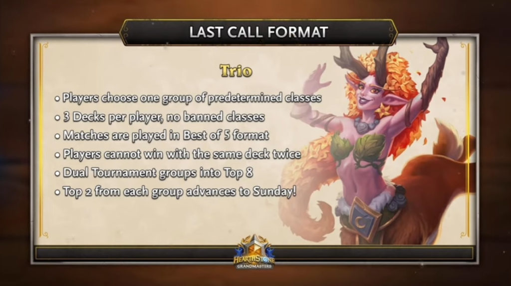Hearthstone Grandmasters: Last Call weekly format information