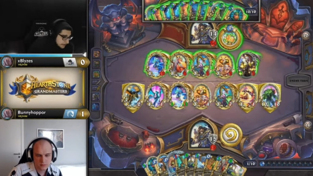 xBlyzes versus Bunnyhoppor during Hearthstone Grandmasters: Last Call Week 2