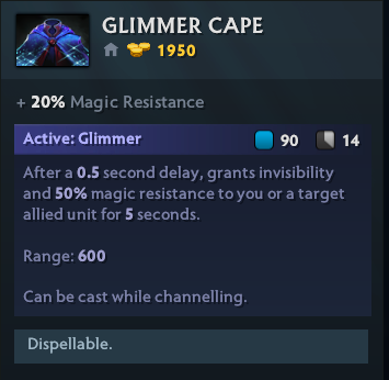 The new Glimmer Cape in 7.32