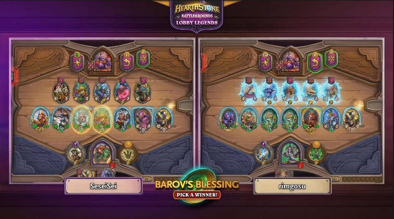 Barov's Blessing prediction game from Tavern Buddy extension ft, SeseiSei and rimgosu - Image via Blizzard