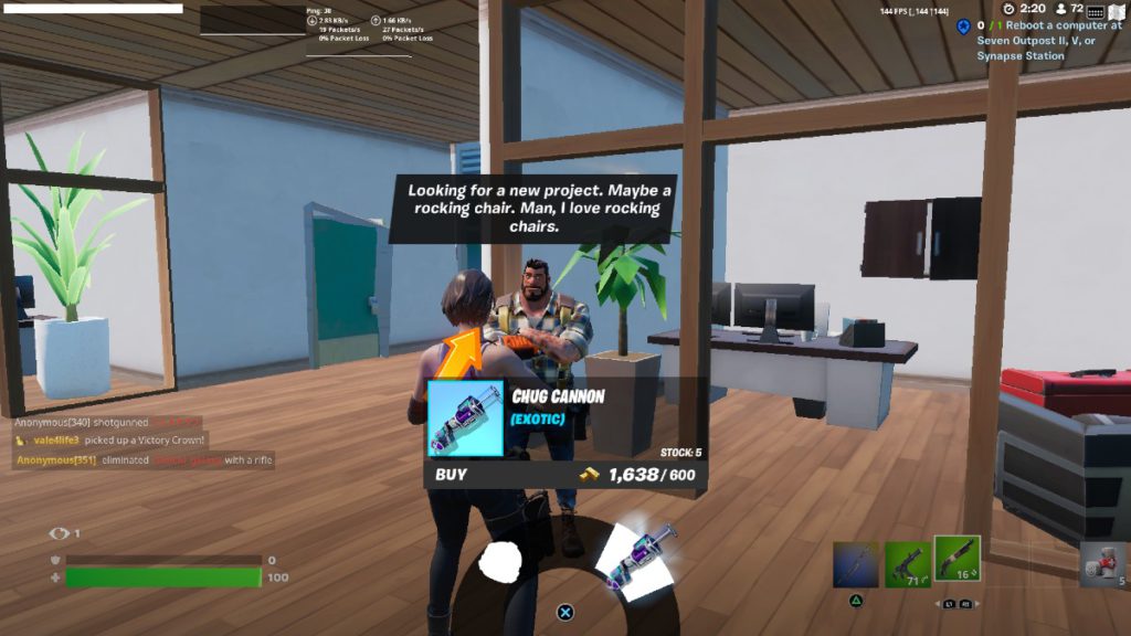 Chug Cannon Exotic Fortnite Season 4