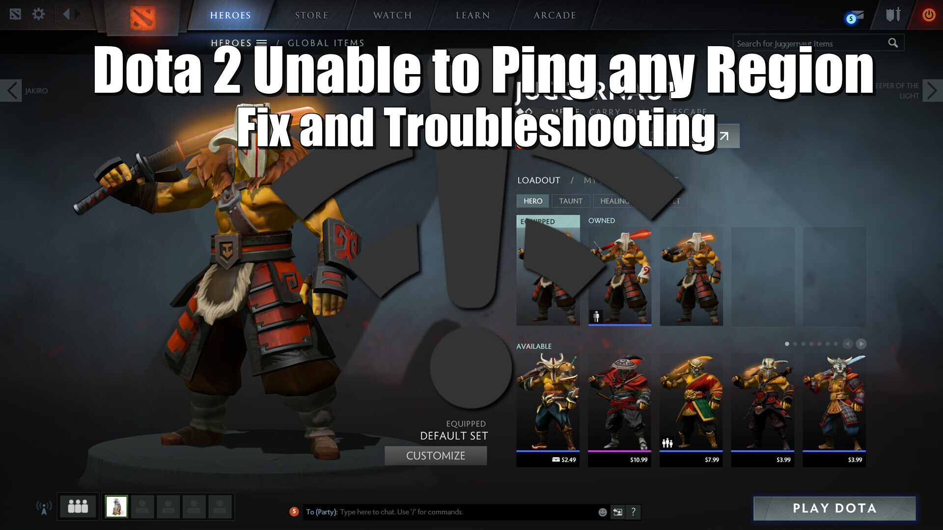 How to solve the Unable to Ping any Region error in Dota 2