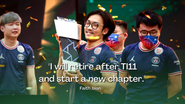 Faith_bian plans to retire after TI11, drops explanation on TI10 finals