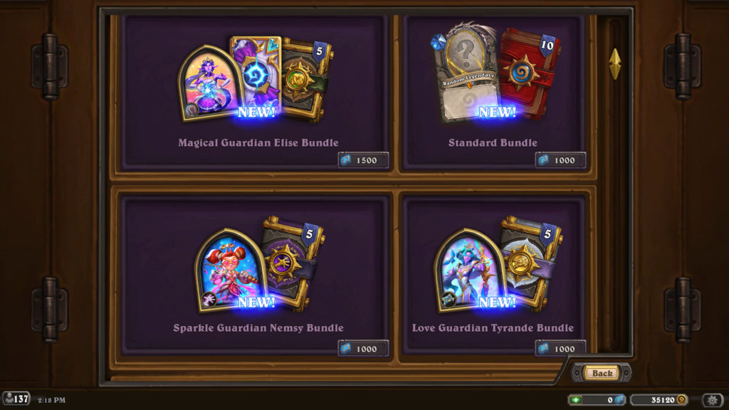 Tavern Brawl Skins featured in Hearthstone Shop