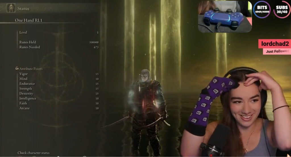 Streamer beats Elden Ring simultaneously on controller and dance pad